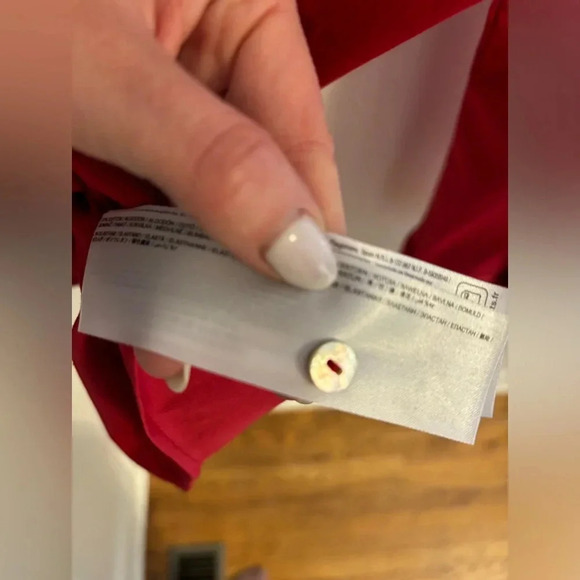 Mango Red Cotton Oversized Dress Shirt NWT - Picture 10 of 11